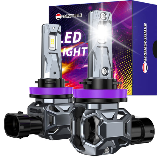 CARSPARKLE Q3 H11 Led Headlight Bulb 2025 Upgrade Chips 6000K Cool White All-in-one 30000Lm 40W Plug & Play