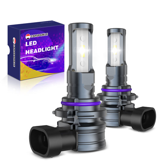 CARSPARKLE Q2 9006 Led Headlight Bulb 6000K Cool White Mini Size 20000Lm 20W Plug & Play