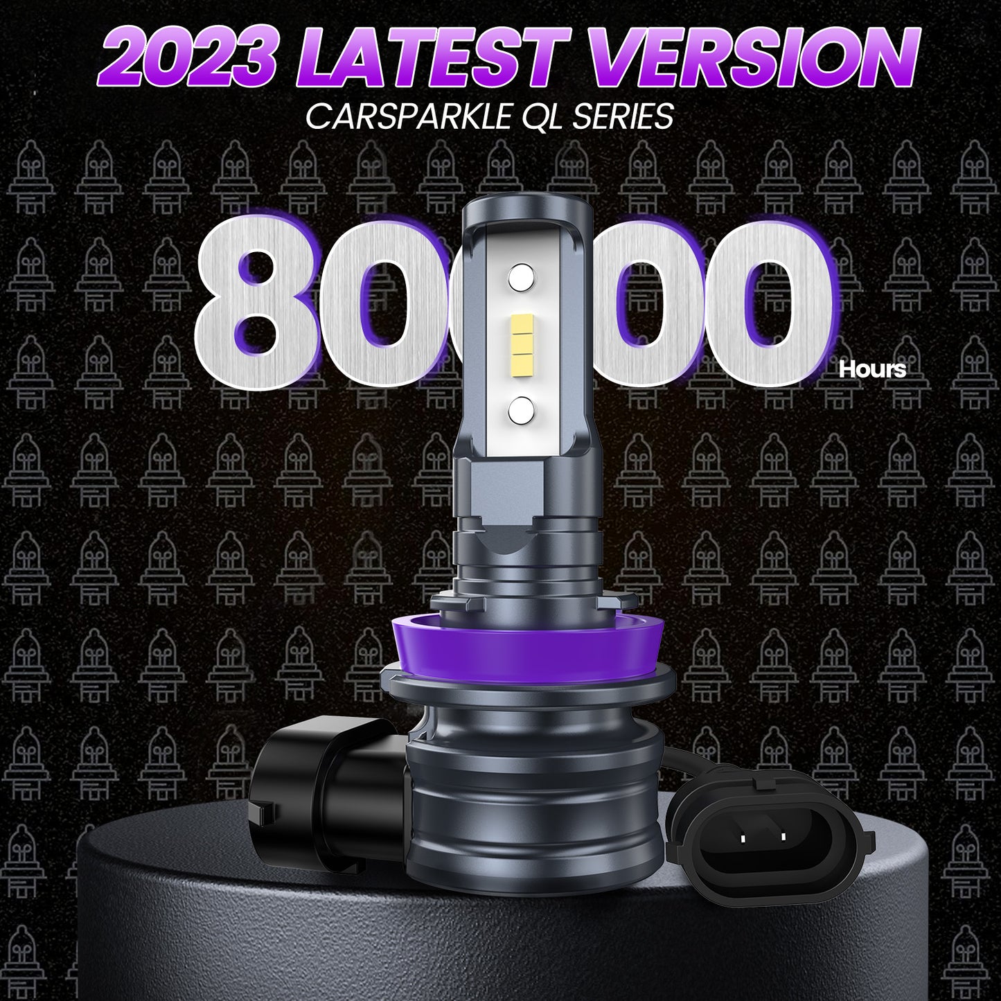 CARSPARKLE Q2 H11/H16 Led Headlight Bulbs 6000K Cool White 20000Lm 20W Plug & Play Fanless Mini Size Design