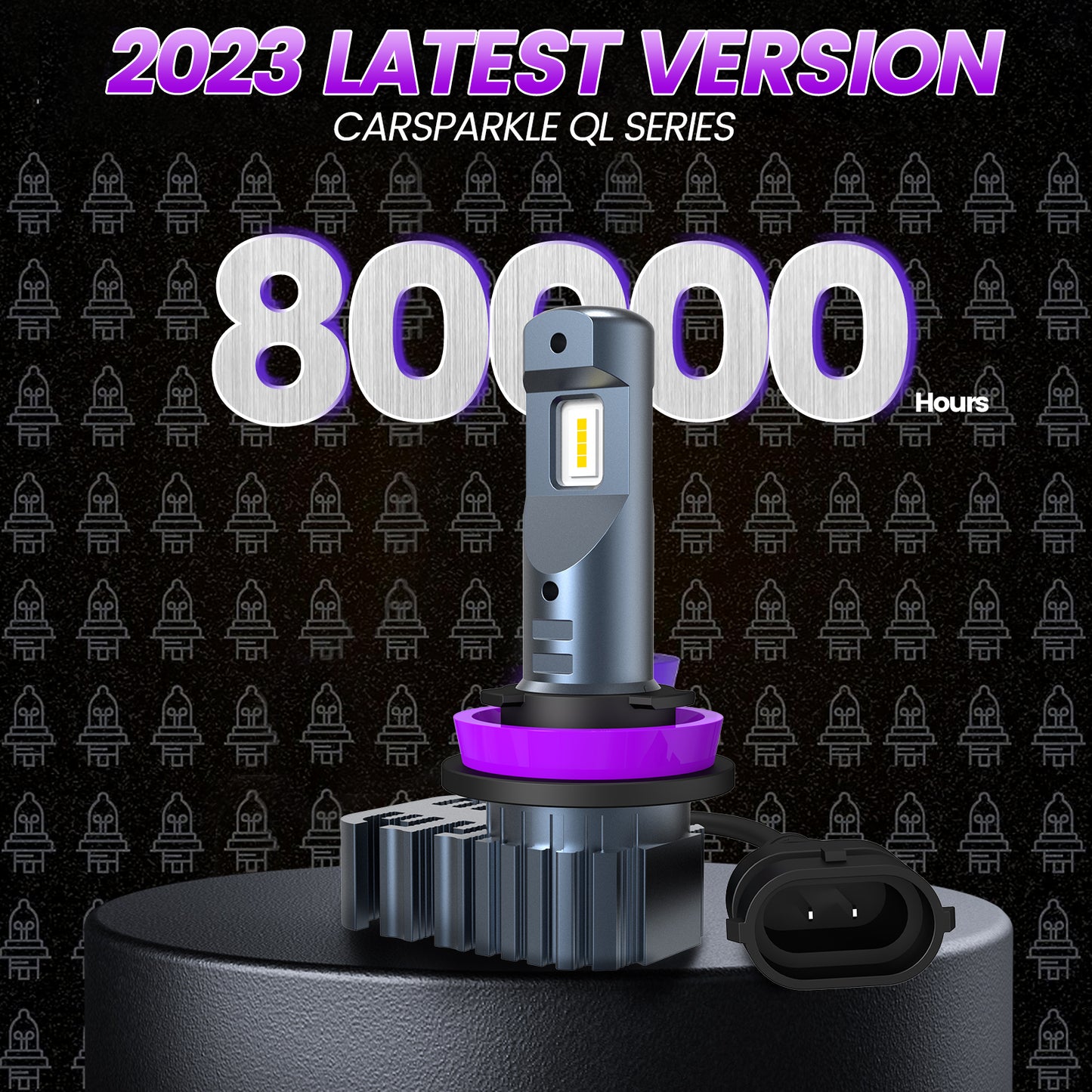 CARSPARKLE QL H11 Led Headlight Bulb 6000K Cool White 2025 Upgrade Chips 20000Lm 30W Plug & Play