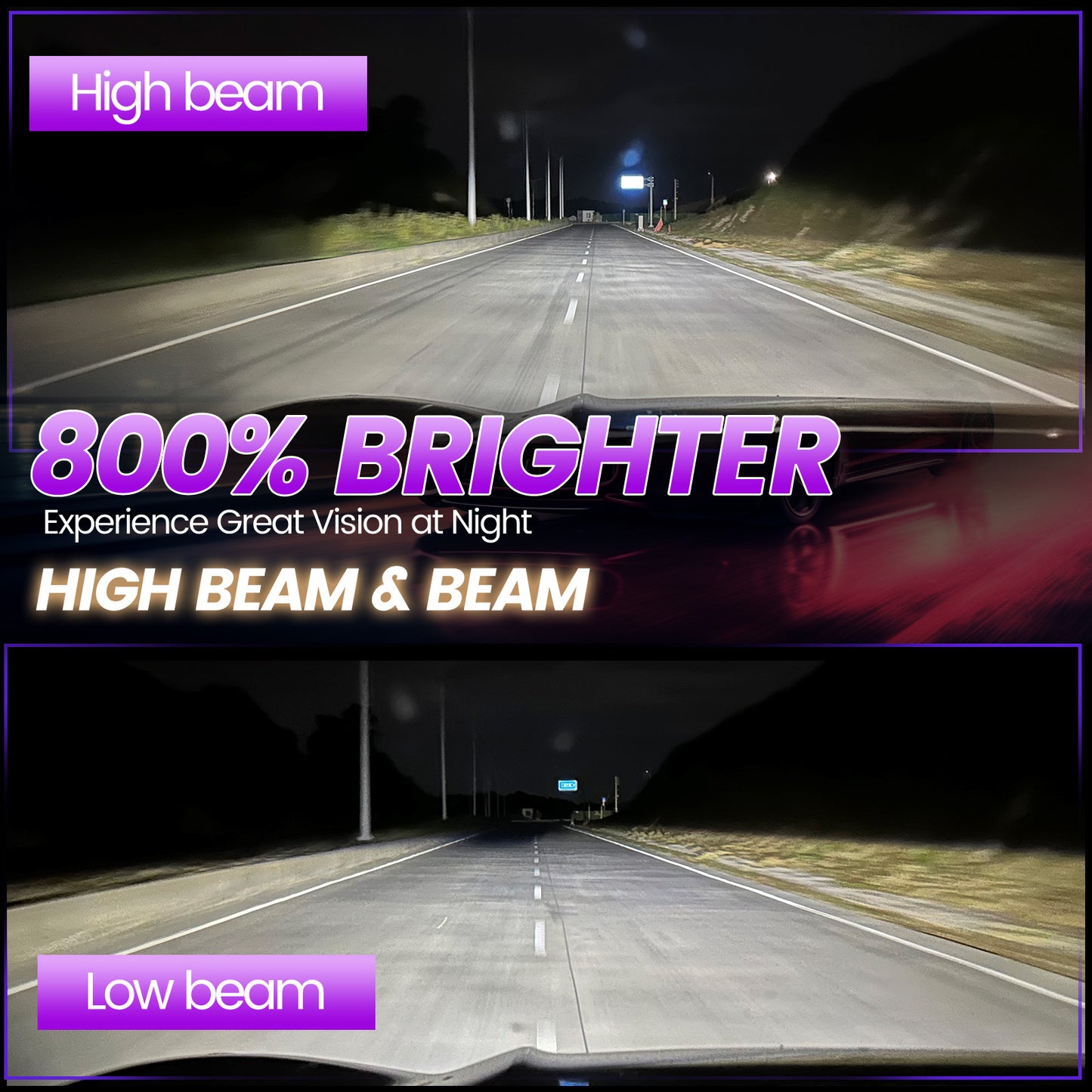 CARSPARKLE Q2 H11/H16 Led Headlight Bulbs 6000K Cool White 20000Lm 20W Plug & Play Fanless Mini Size Design