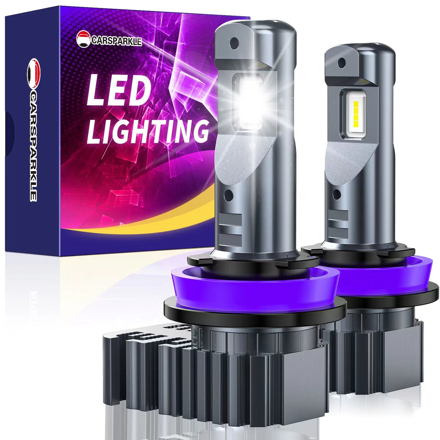 CARSPARKLE QL H11 Led Headlight Bulb 6000K Cool White 2025 Upgrade Chips 20000Lm 30W Plug & Play